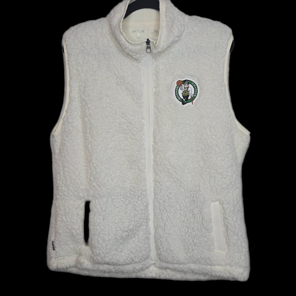 Antigua Boston Celtic NBA Full Zip Sherpa Vest
Sherpa Teddy Fleece W Size 2XL